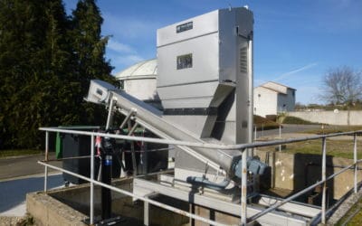 A Bar Screen / compactor set installed on a WWTP